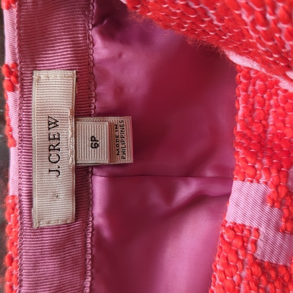 JCrew size 6P lavender and red skirt - Picture 6 of 10